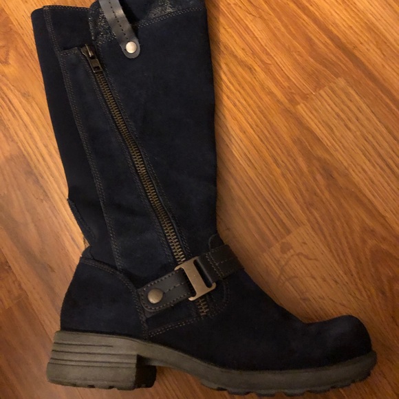 Earth Origins Shoes Navy Boots With Calf Extensions Poshmark